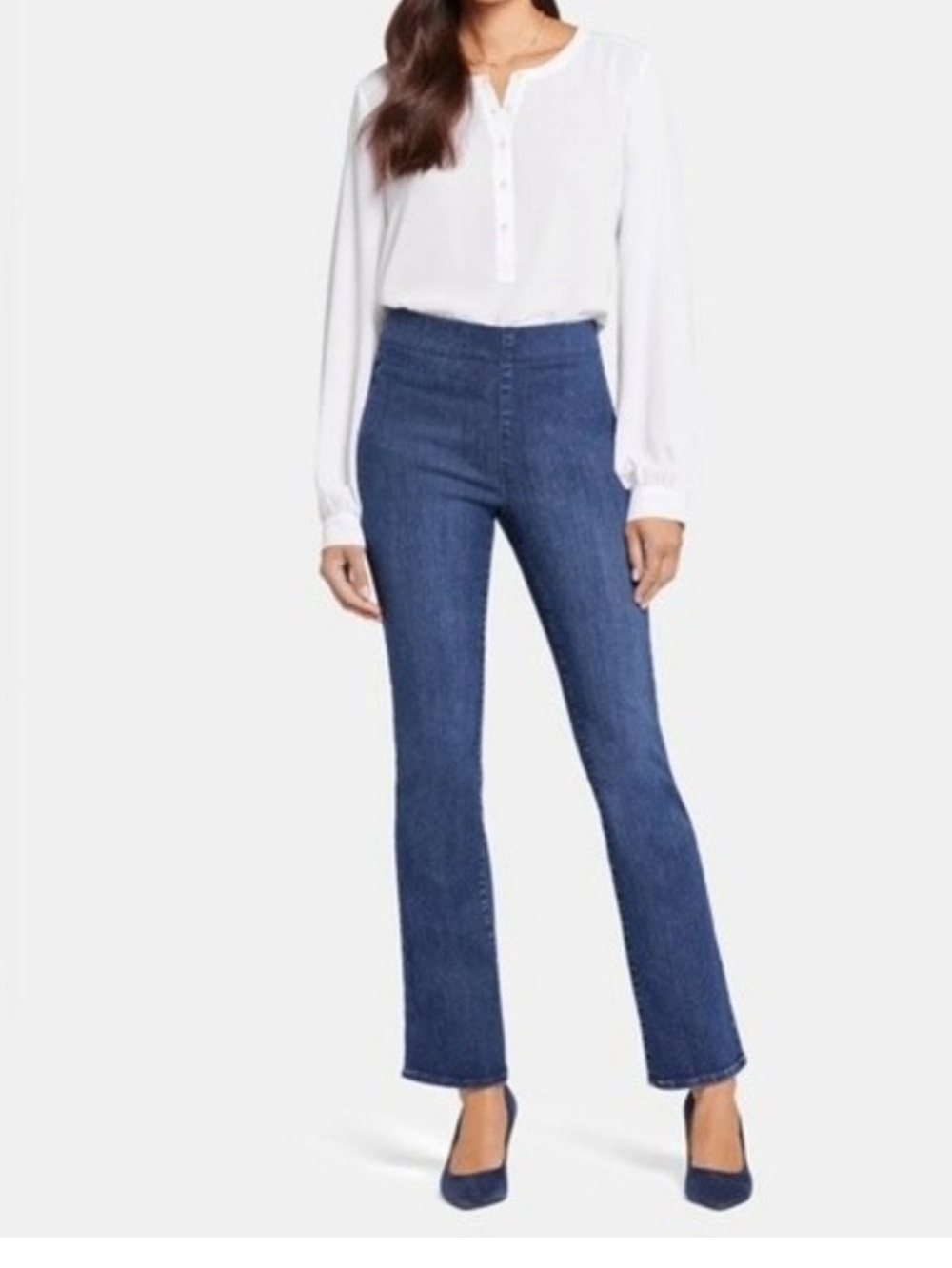 NYDJ Slim Blue Women's Bootcut Jeans Size PM (6p-8P-10P) New York Denim New